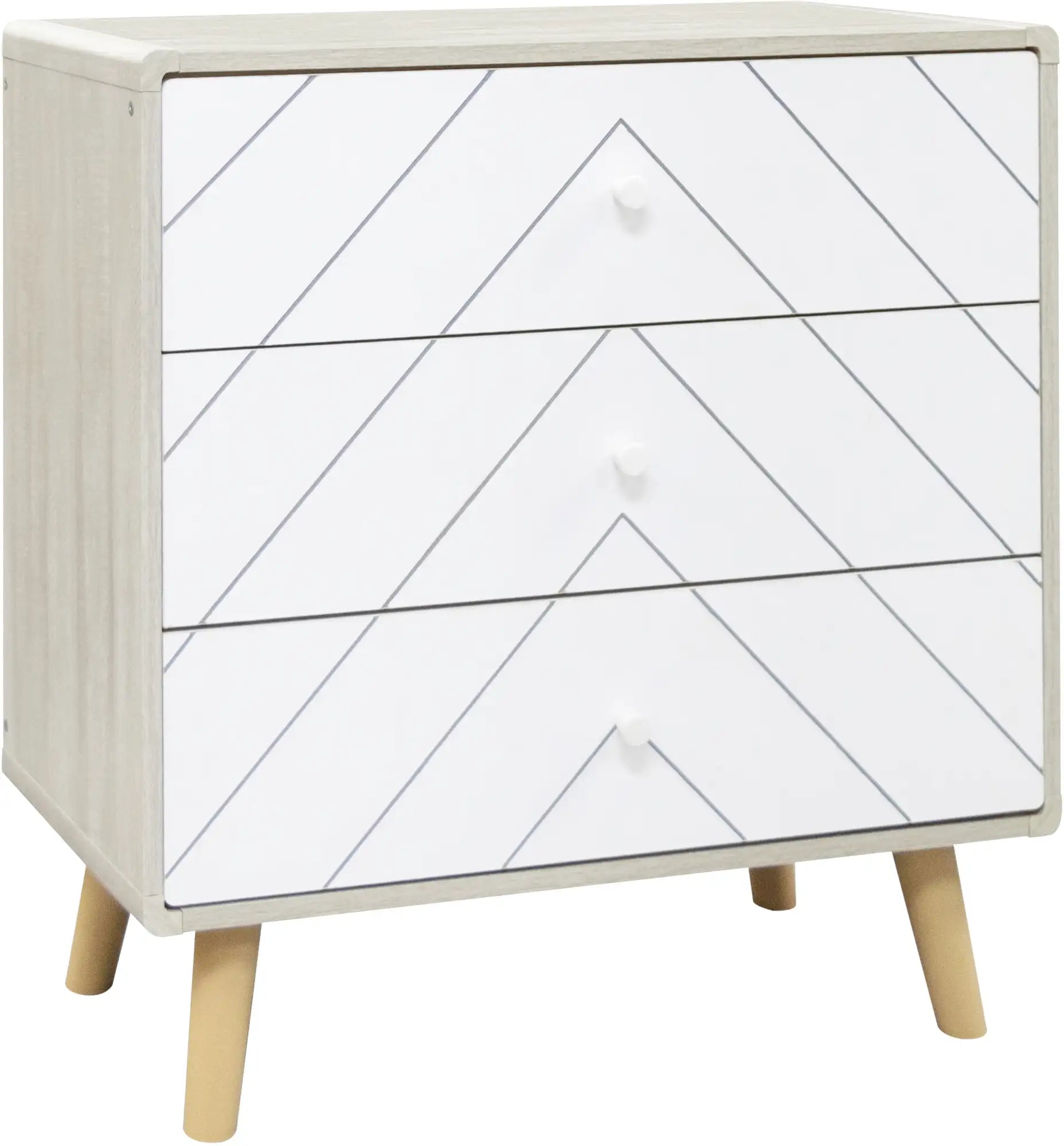 Dixie 3 Drawer Chest   Dusty Greywhite 2022  F01