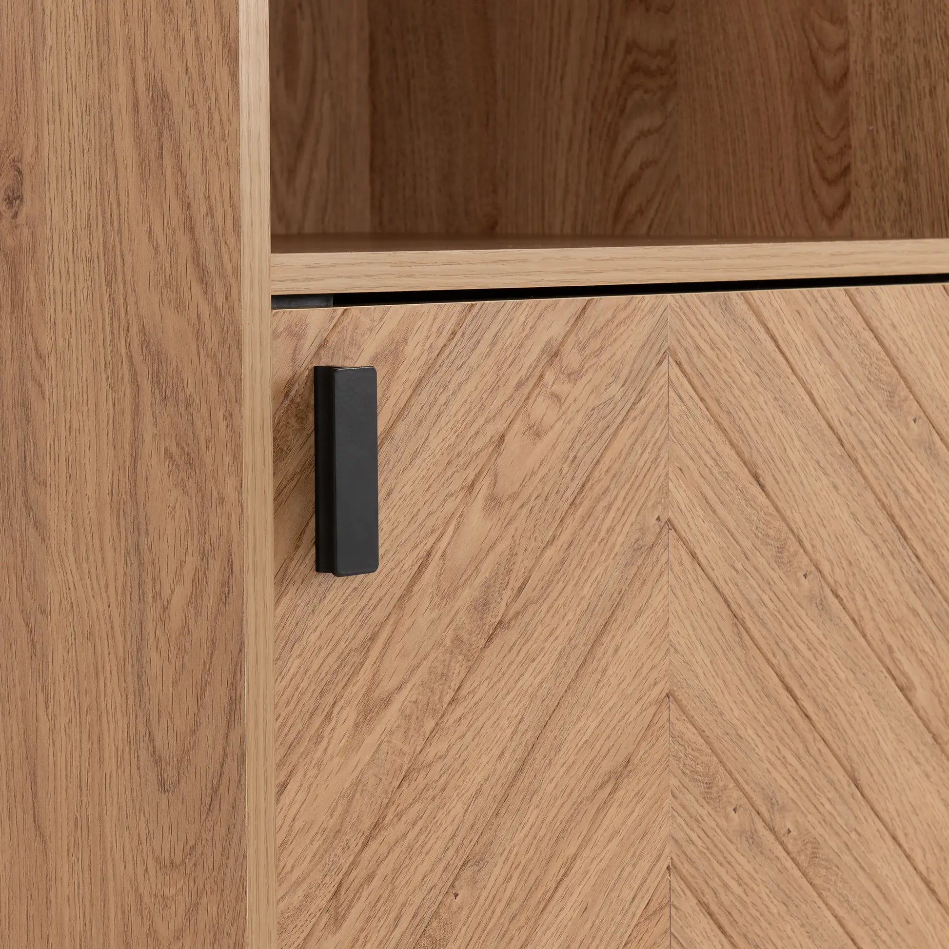 Leon 1 Door 2 Shelf Cabinet   Medium Oak Effect 2023  06