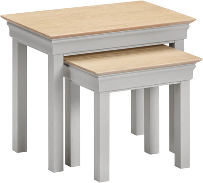 Bordeaux Nest Of 2 Tables   Pebble Grey Oak  01