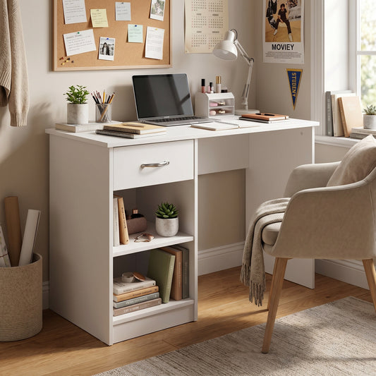 Study Desk / Dressing Table – Matt White