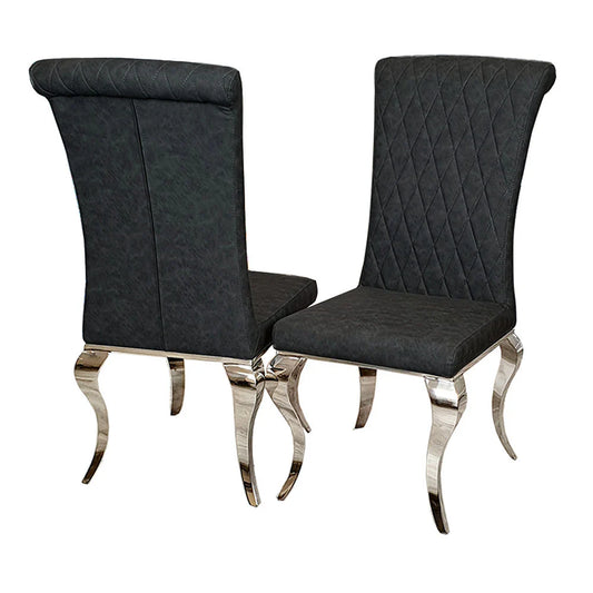 Nicole Leather Dining Chair – Set of 2