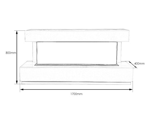 Hestia 1308 Electric Fire & Solace Marble Media Wall Suite - Carrara