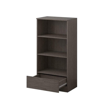 Stora 3 Shelf Bookcase 120cm With Bottom Drawer - Rustic Oak