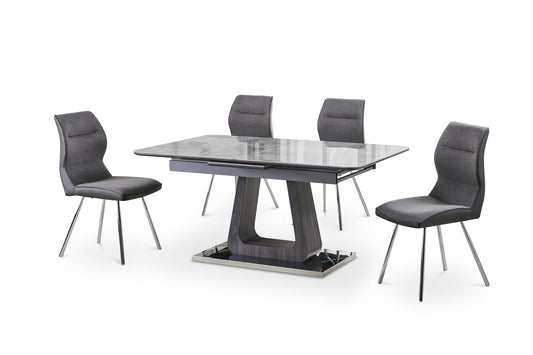 Zermatt Ceramic 1.2m Dining Table with 4 Zermatt Chairs